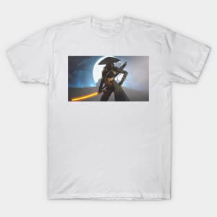 Samurai Moon Warrior Knight T-Shirt